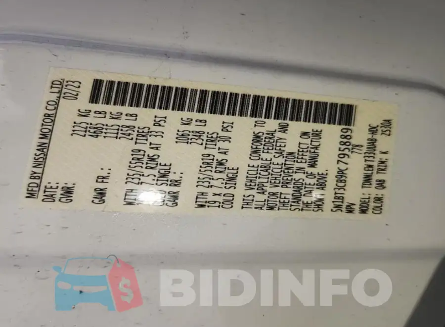 5N1BT3CB9PC795889 Photo# 8