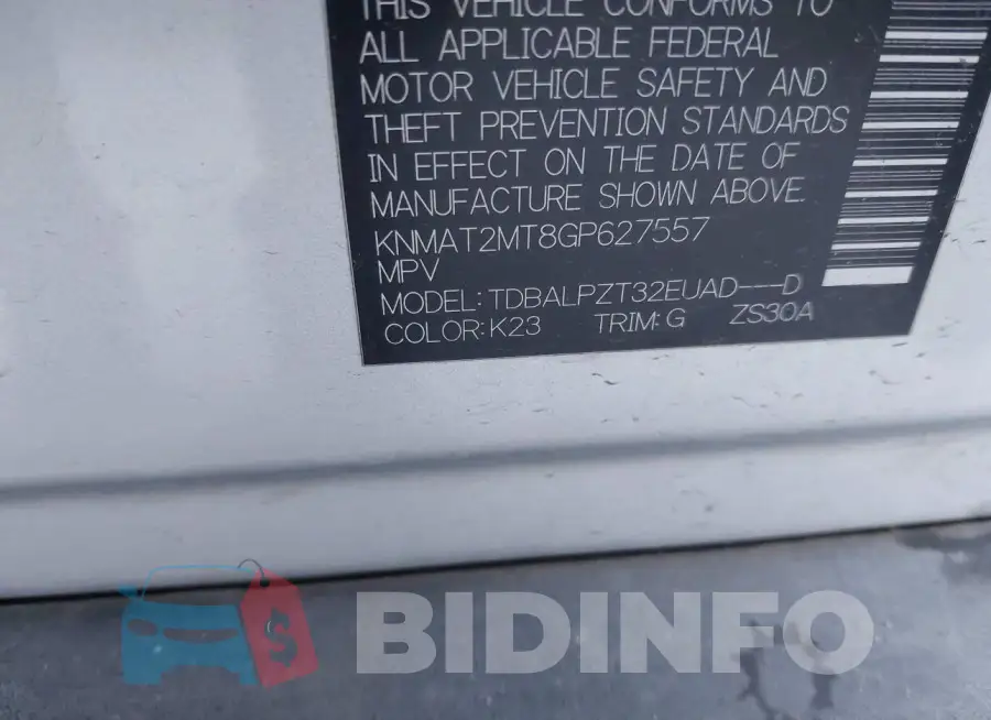 KNMAT2MT8GP627557 Photo# 9