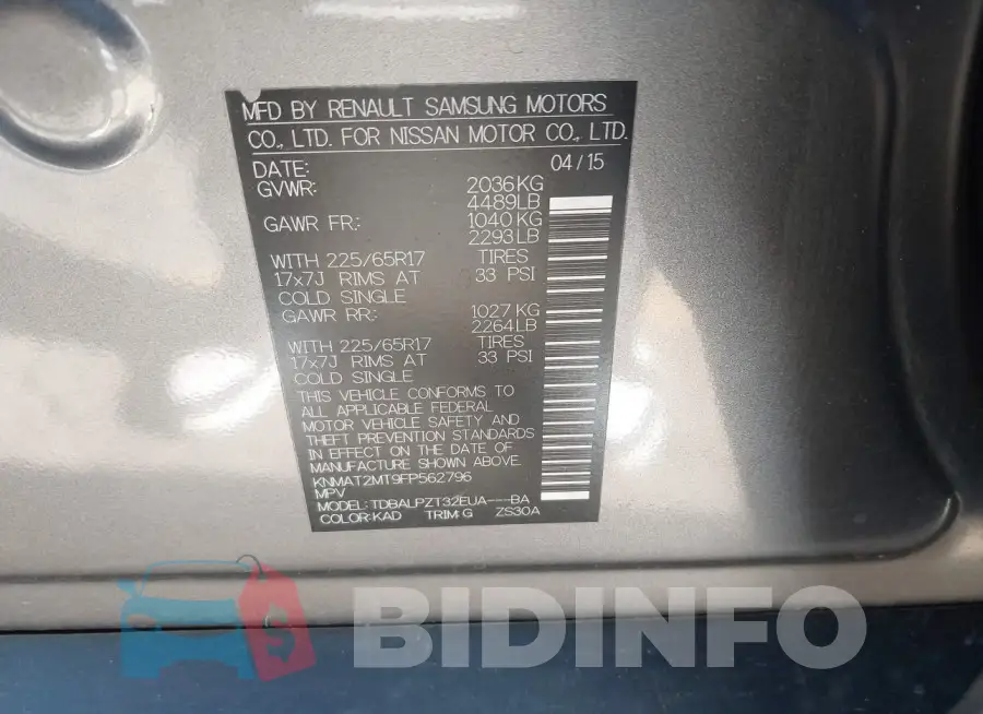 KNMAT2MT9FP562796 Photo# 9