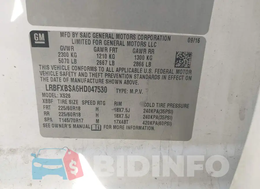 LRBFXBSA6HD047530 Photo# 9