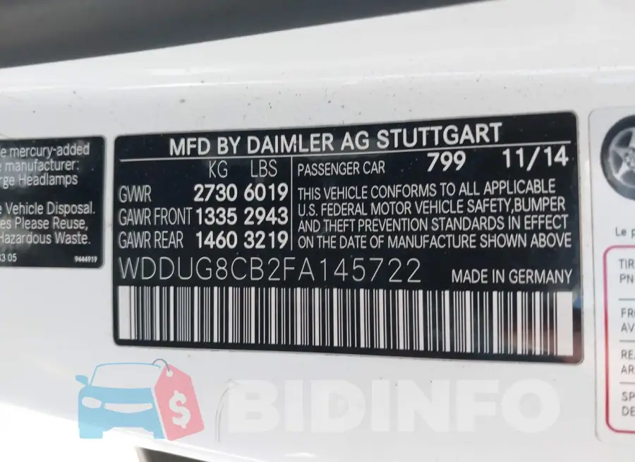 WDDUG8CB2FA145722 Photo# 9