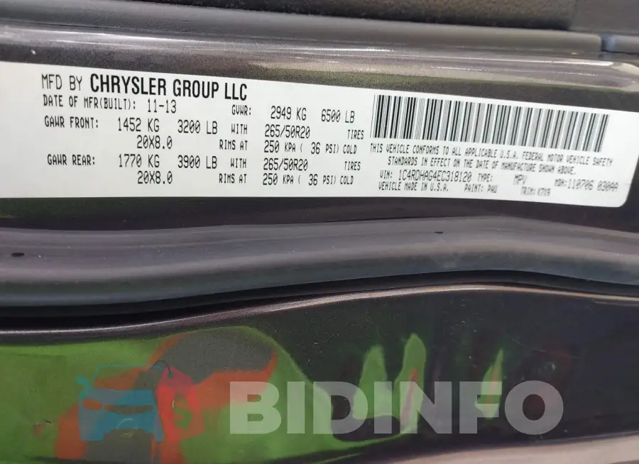 1C4RDHAG4EC318120 Photo# 9