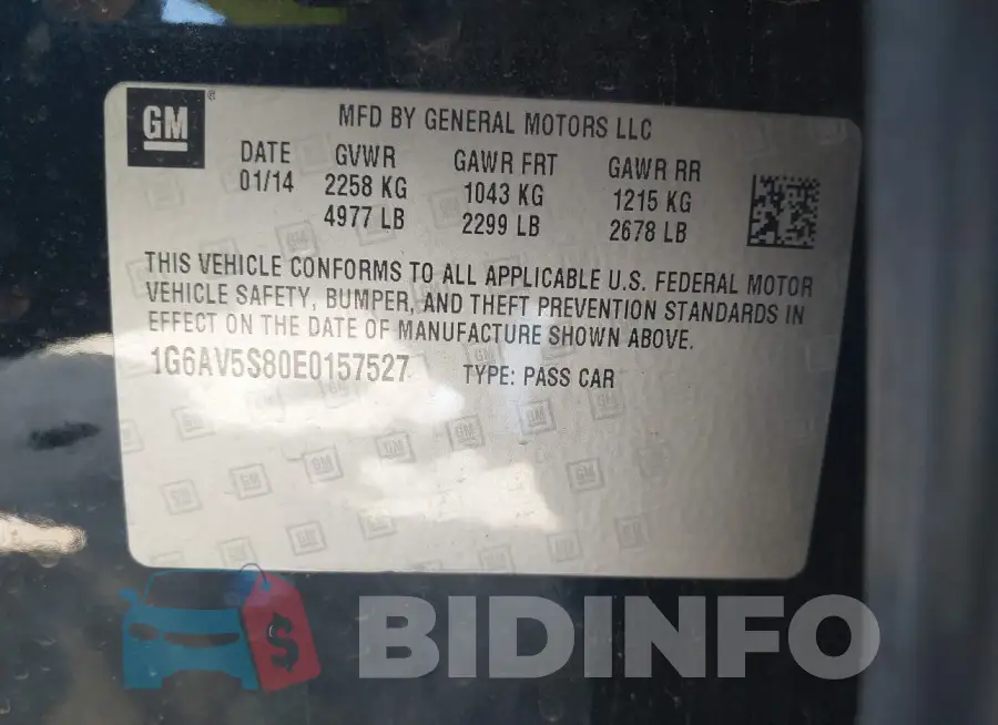 1G6AV5S80E0157527 Photo# 9
