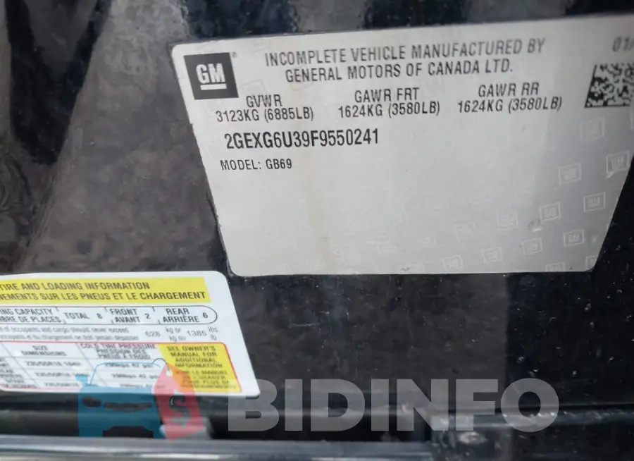 2GEXG6U39F9550241 Photo# 9