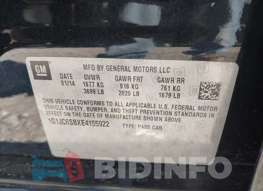 1G1JC6SBXE4155922 Photo# 9