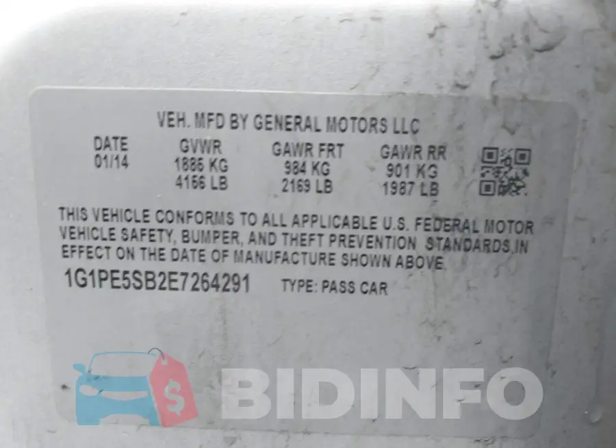 1G1PE5SB2E7264291 Photo# 9