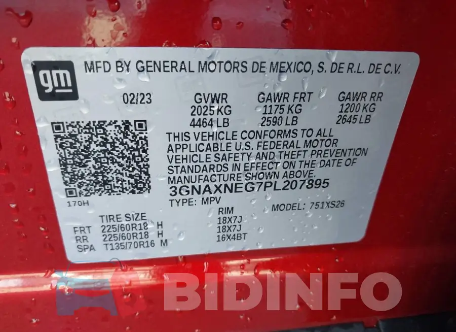 3GNAXNEG7PL207895 Photo# 9