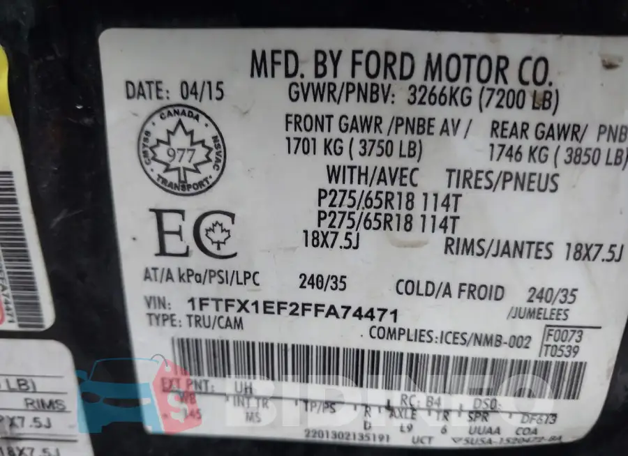 1FTFX1EF2FFA74471 Photo# 9