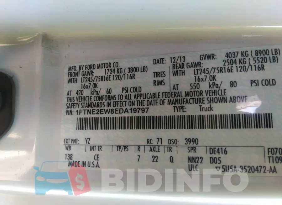 1FTNE2EW8EDA19797 Photo# 9