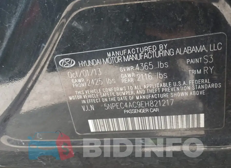 5NPEC4AC9EH821217 Photo# 9