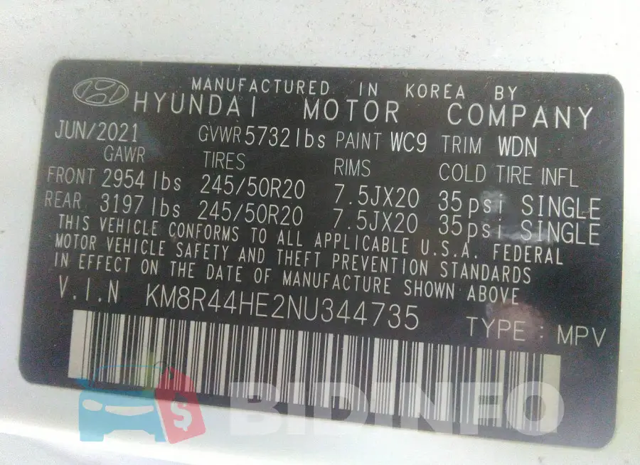 KM8R44HE2NU344735 Photo# 9