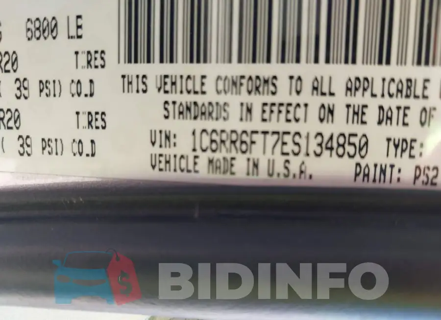 1C6RR6FT7ES134850 Photo# 9