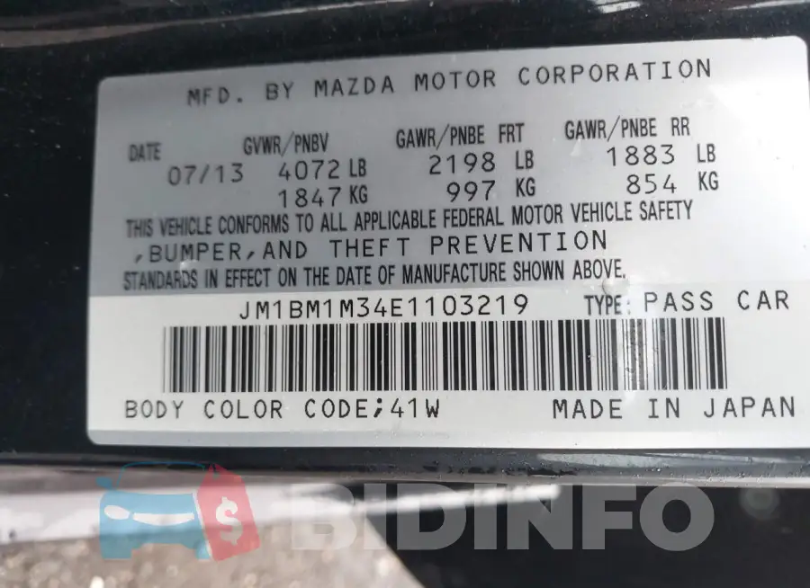 JM1BM1M34E1103219 Photo# 9
