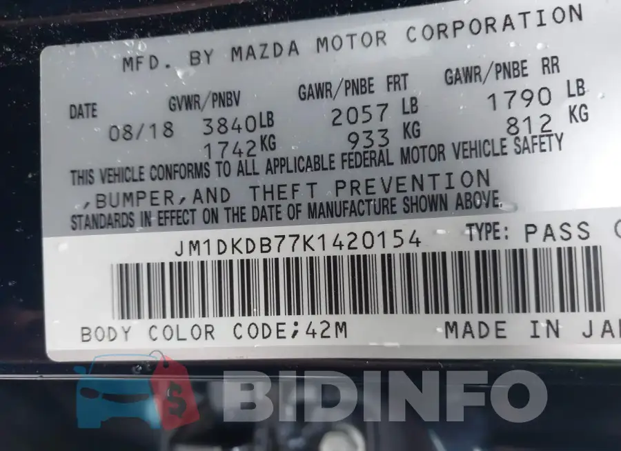 JM1DKDB77K1420154 Photo# 9