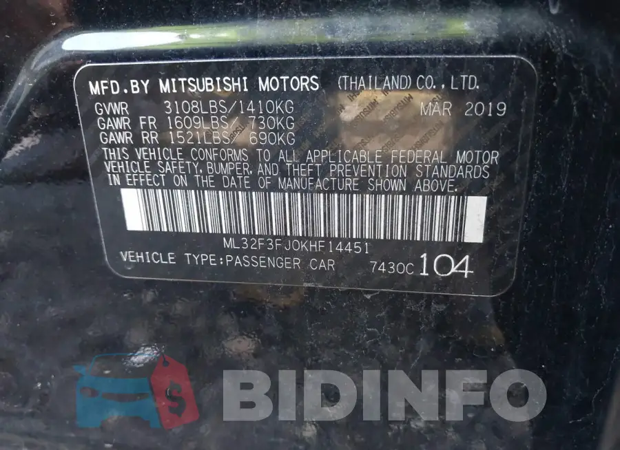 ML32F3FJ0KHF14451 Photo# 9