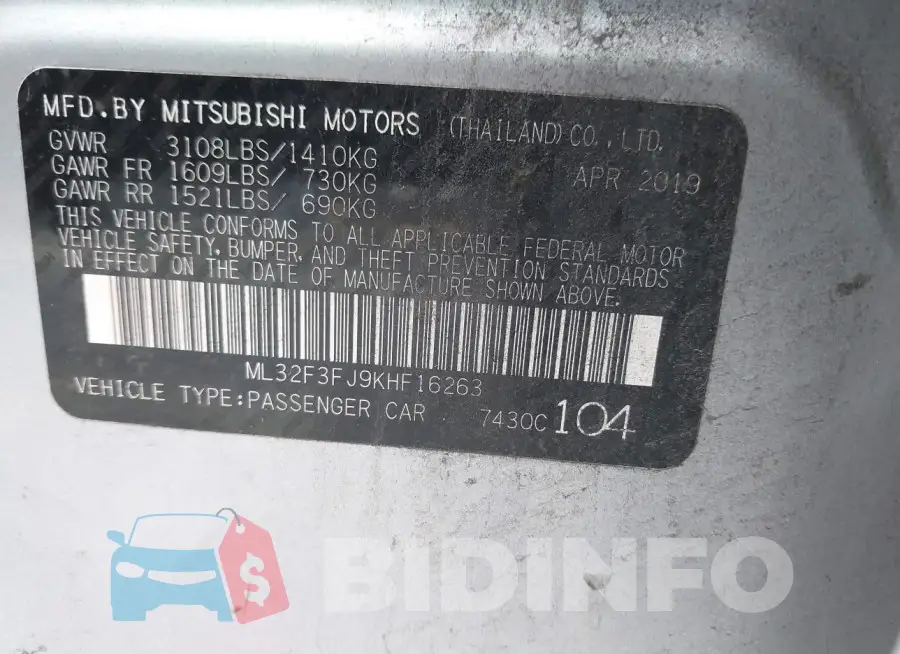 ML32F3FJ9KHF16263 Photo# 9