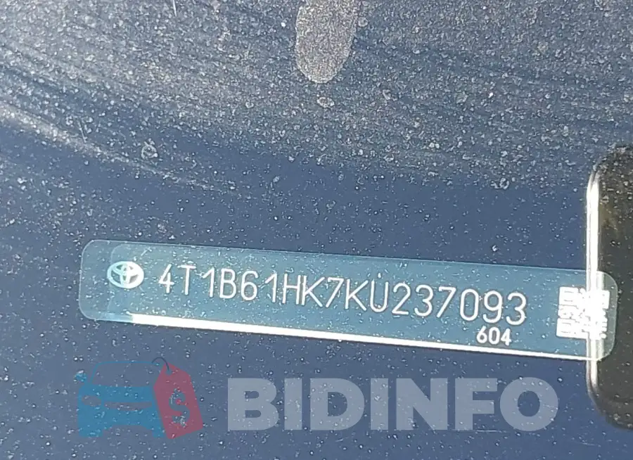 4T1B61HK7KU237093 Photo# 9