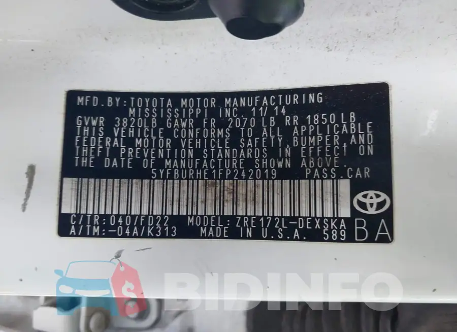 5YFBURHE1FP242019 Photo# 9