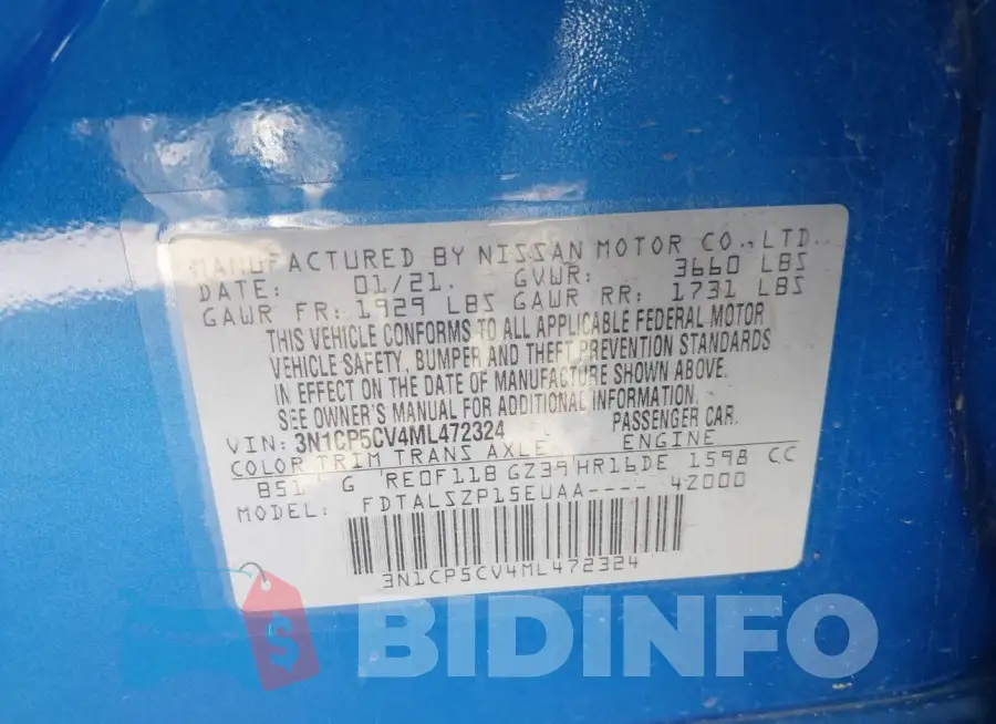3N1CP5CV4ML472324 Photo# 9