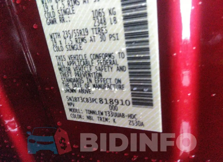 5N1BT3CB3PC818910 Photo# 9