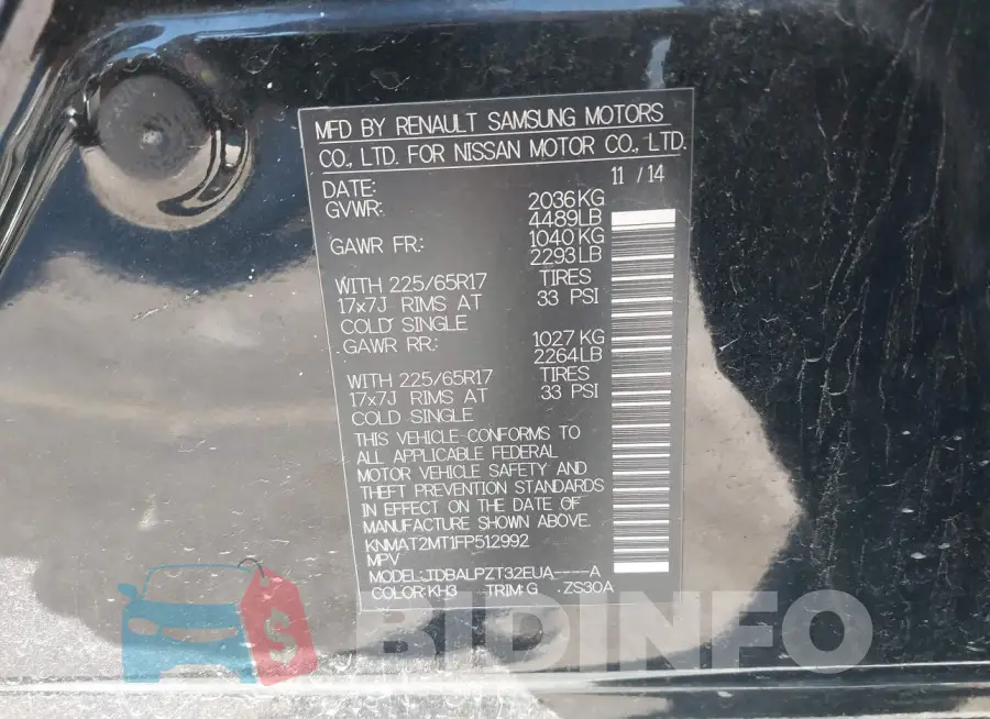 KNMAT2MT1FP512992 Photo# 9