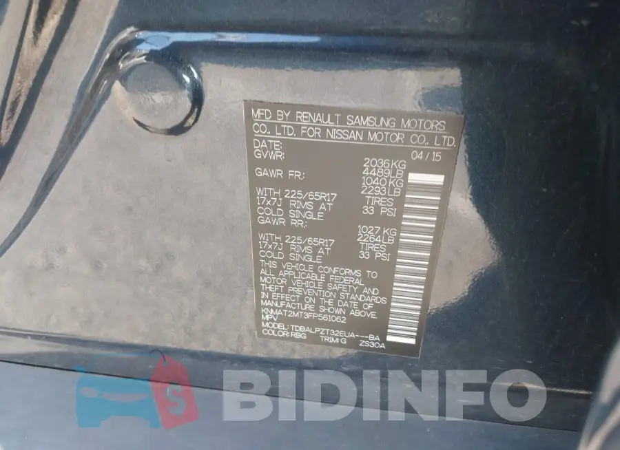KNMAT2MT3FP561062 Photo# 9