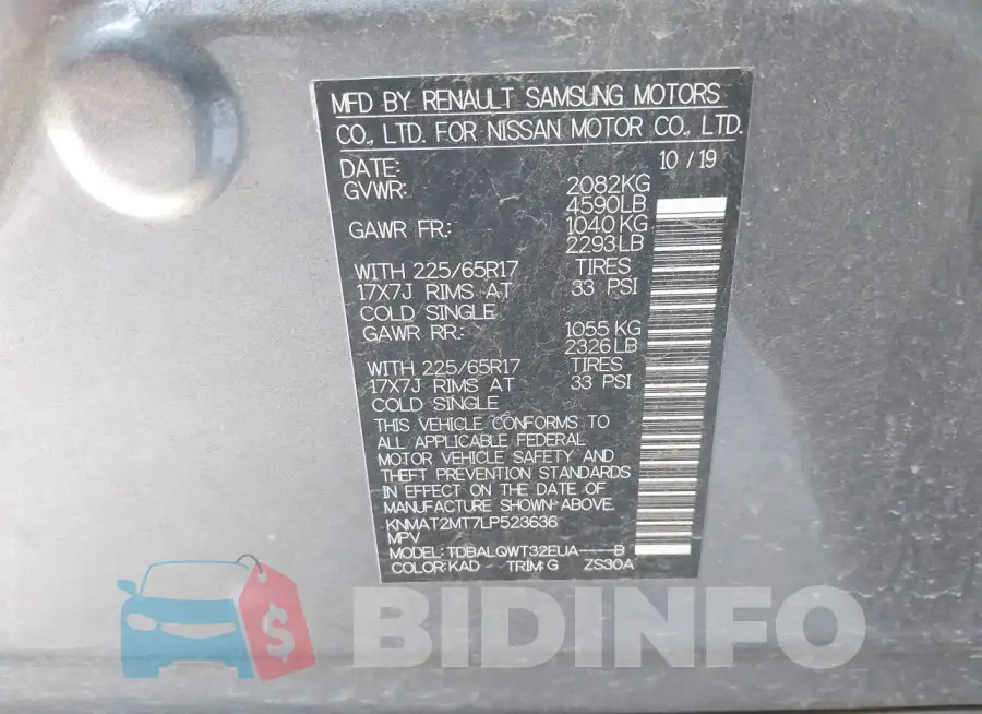 KNMAT2MT7LP523636 Photo# 9