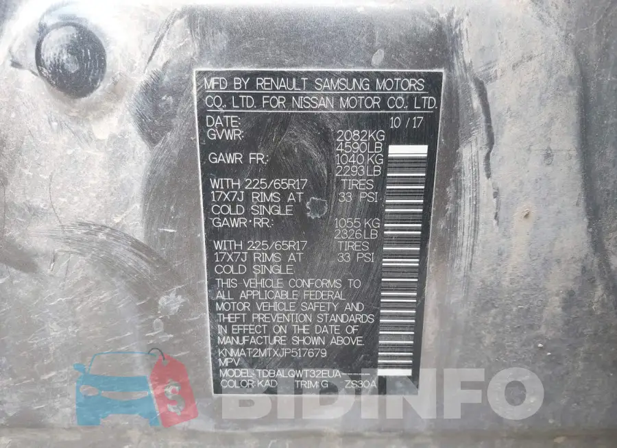KNMAT2MTXJP517679 Photo# 9