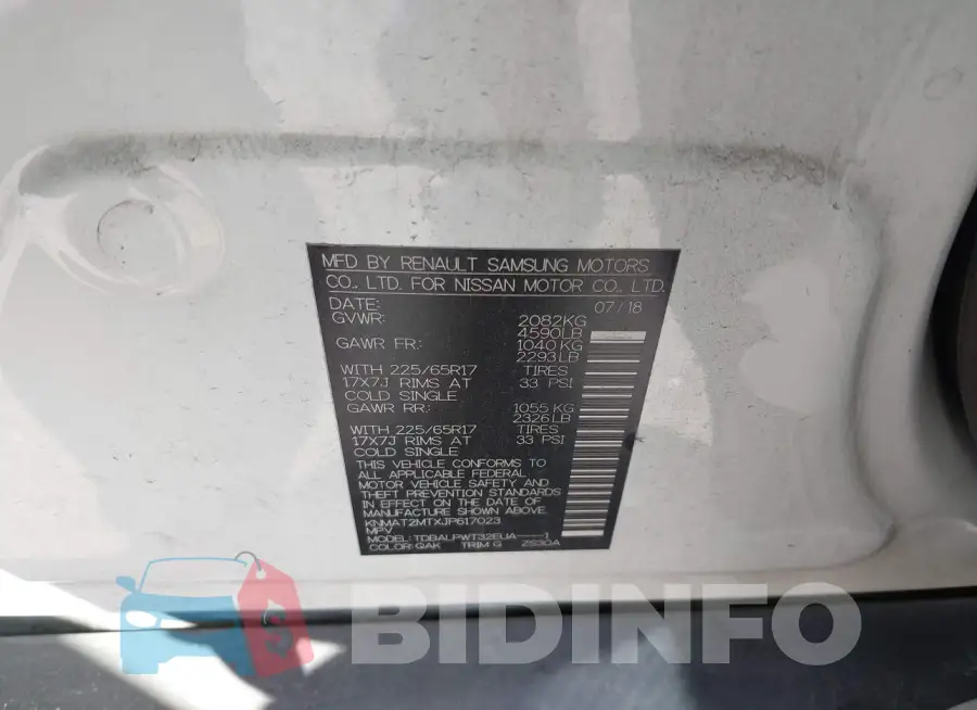 KNMAT2MTXJP617023 Photo# 9