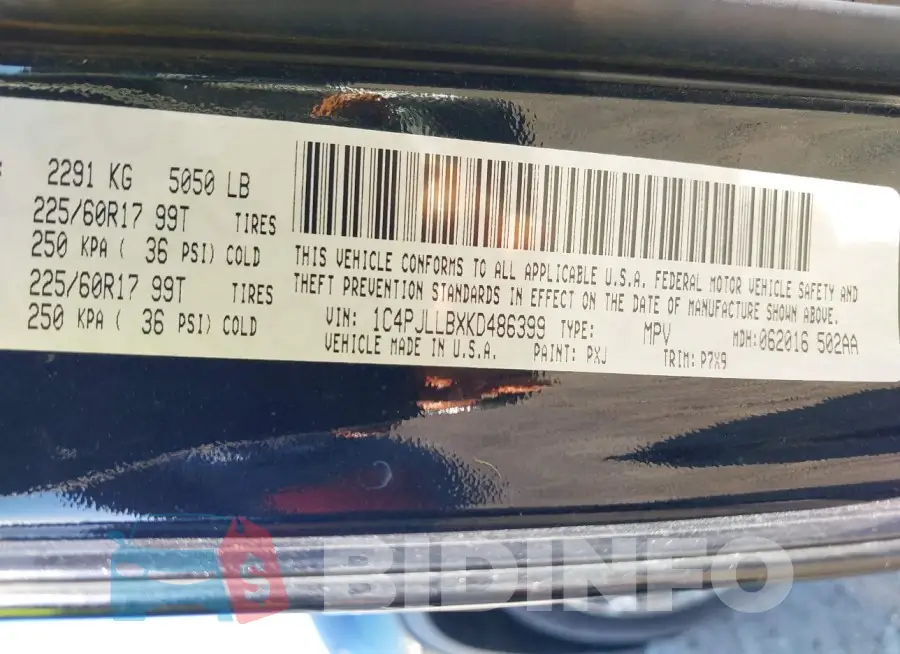 1C4PJLLBXKD486399 Photo# 9