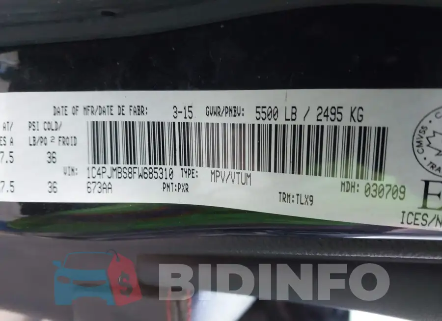 1C4PJMBS8FW685310 Photo# 9