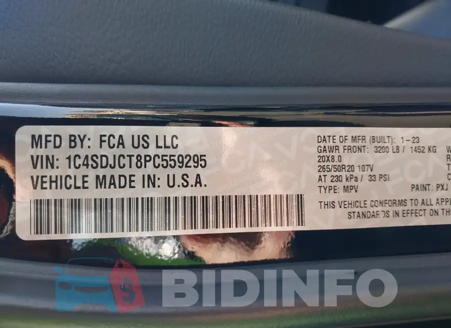 1C4SDJCT8PC559295 Photo# 9