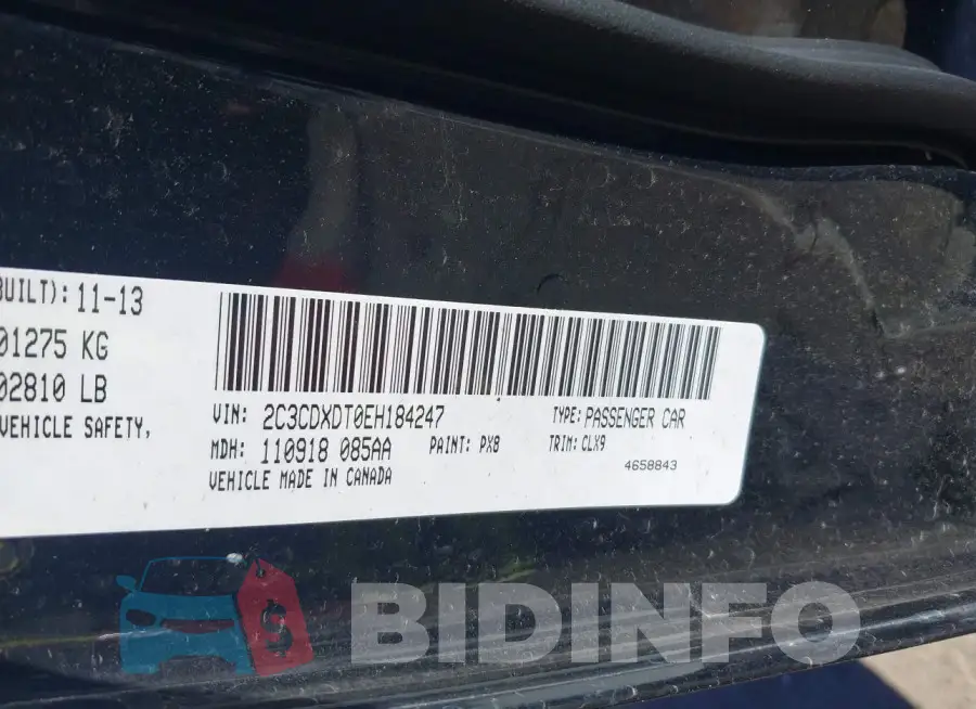 2C3CDXDT0EH184247 Photo# 9