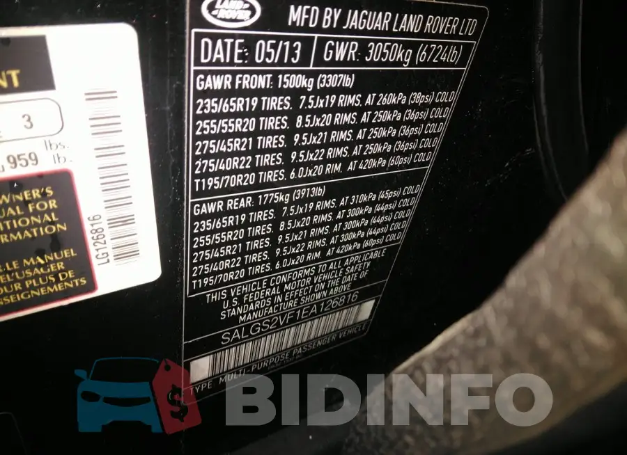 SALGS2VF1EA126816 Photo# 9