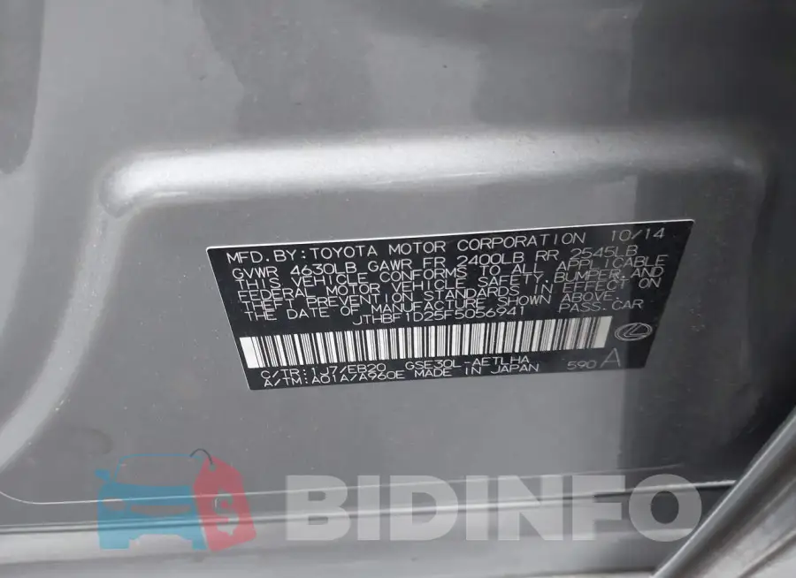 JTHBF1D25F5056941 Photo# 9