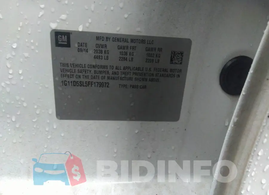 1G11D5SL5FF179972 Photo# 9