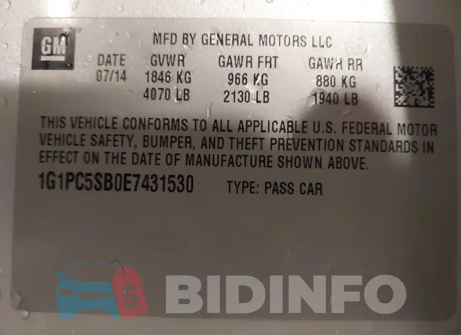 1G1PC5SB0E7431530 Photo# 9