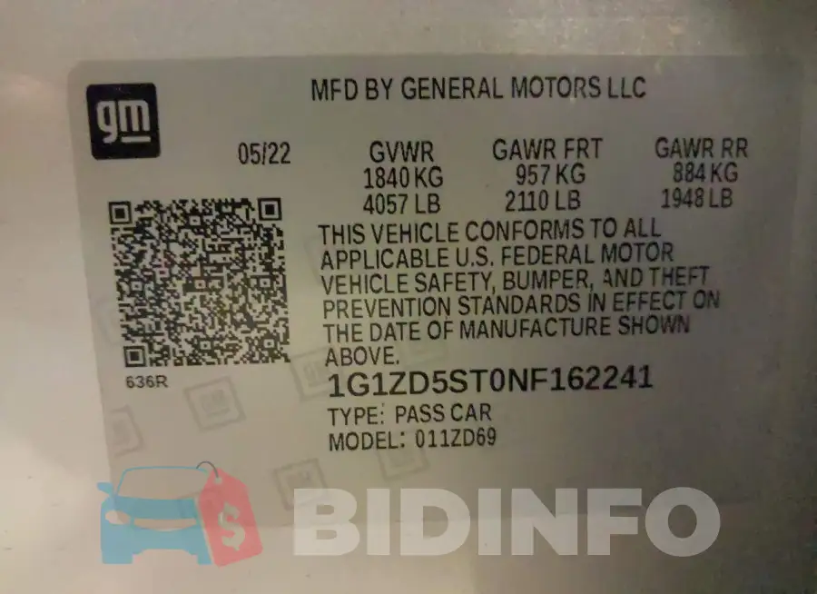 1G1ZD5ST0NF162241 Photo# 9