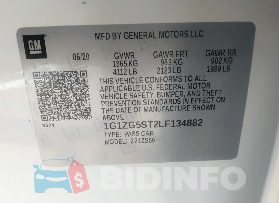 1G1ZG5ST2LF134882 Photo# 9