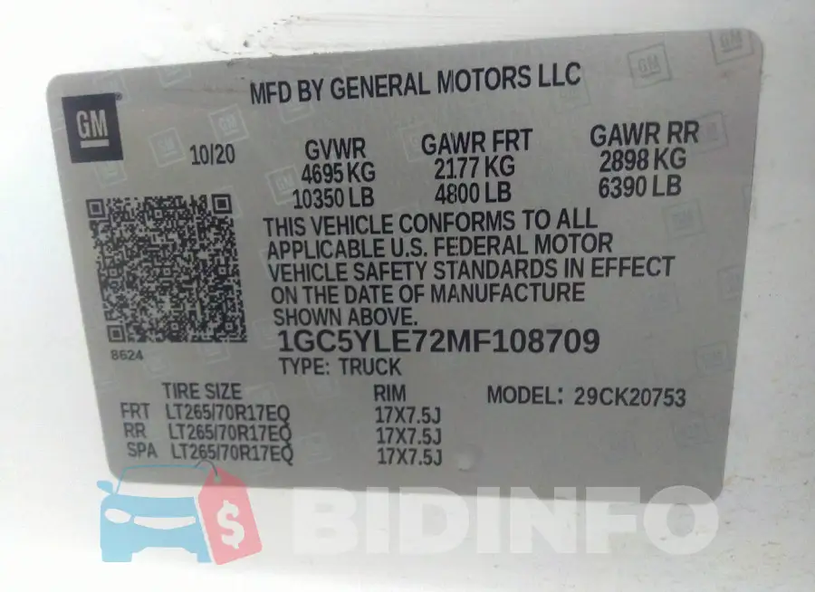 1GC5YLE72MF108709 Photo# 9