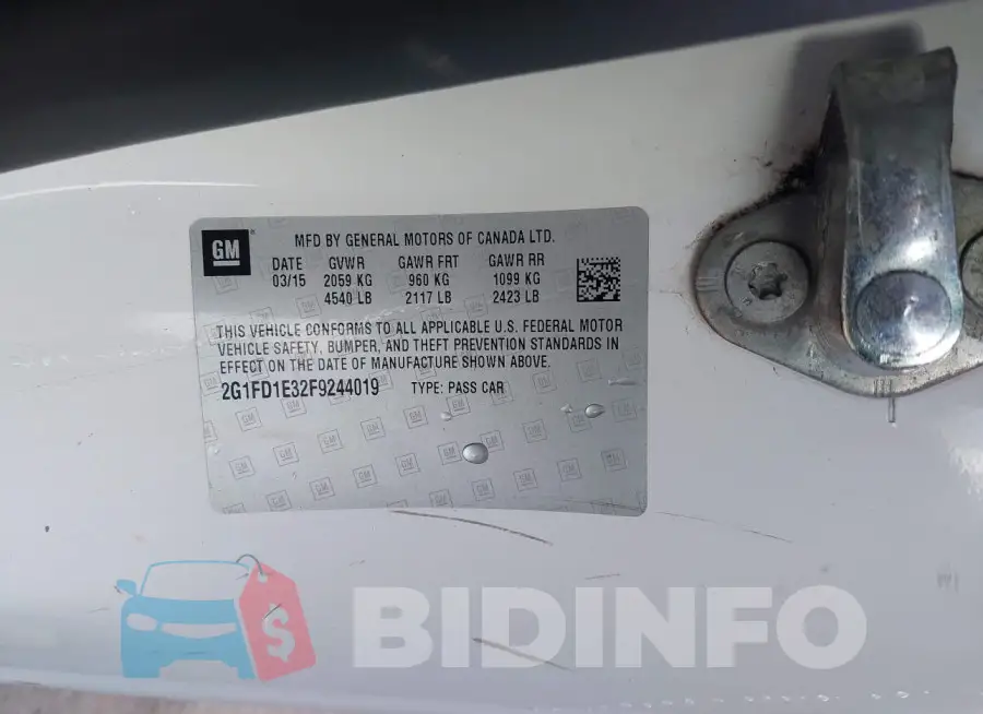 2G1FD1E32F9244019 Photo# 9