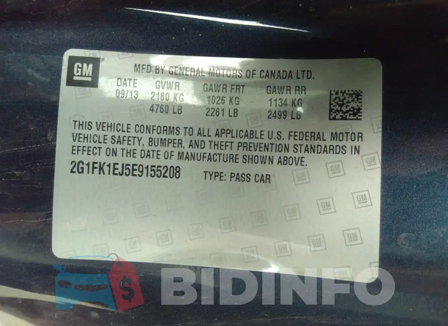 2G1FK1EJ5E9155208 Photo# 9
