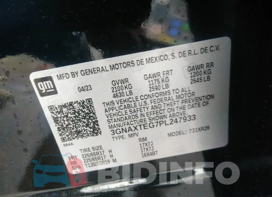 3GNAXTEG7PL247933 Photo# 9