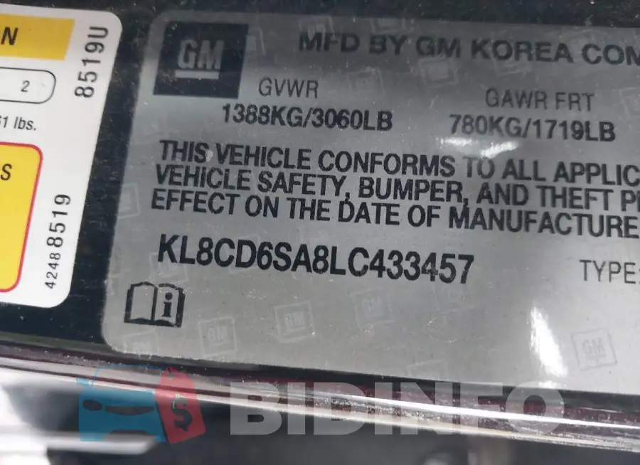 KL8CD6SA8LC433457 Photo# 9