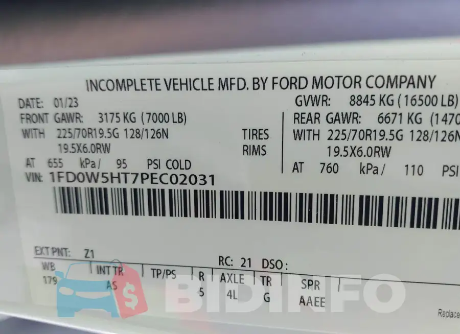 1FD0W5HT7PEC02031 Photo# 9