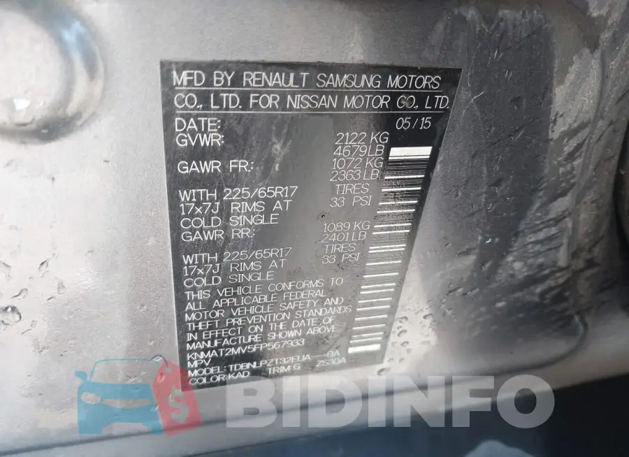 KNMAT2MV5FP567933 Photo# 9