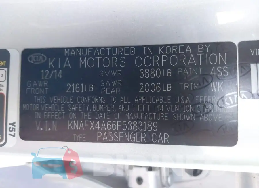 KNAFX4A66F5383189 Photo# 9