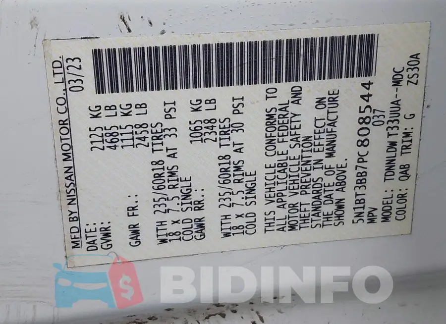 5N1BT3BB7PC808544 Photo# 9