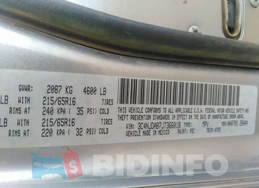 3C4NJDAB7JT366018 Photo# 9