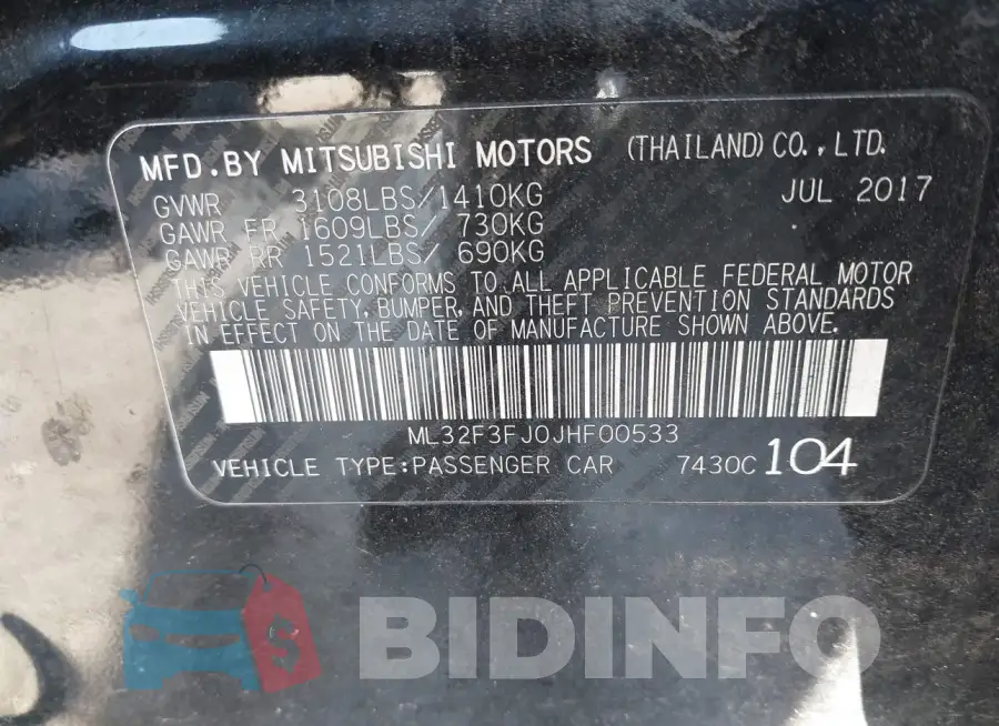 ML32F3FJ0JHF00533 Photo# 9